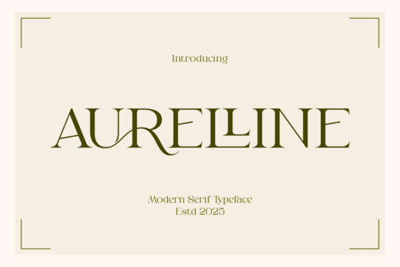 Aurelline: A Modern Serif Font That Elevates Small Business Branding