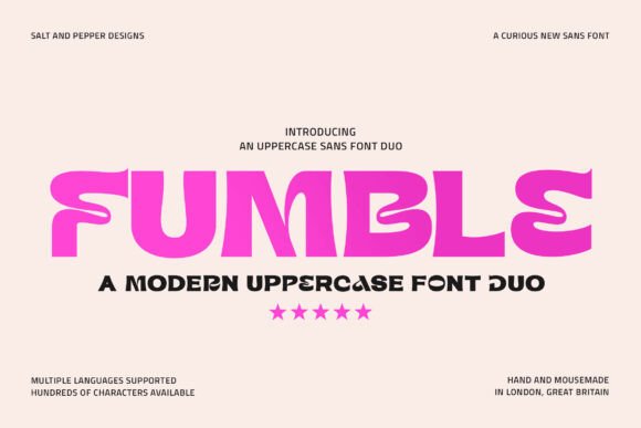 Fumble: A Bold, Playful Sans Serif Font for Memorable Branding