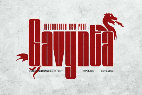 Gavynta: A Modern Condensed Sans Serif Font for Digital Branding