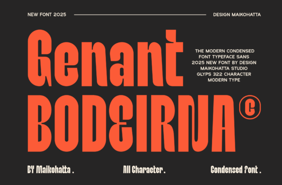 Genant Bodeirna: A Bold, Modern Sans Serif for Real Business Branding
