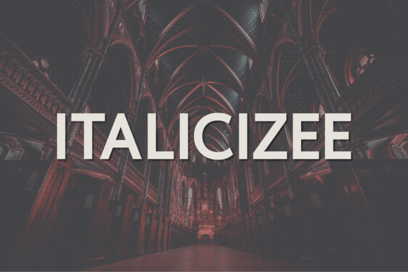 Italicizee: A Bold Sans Serif Font for High-Impact Campaign Visuals