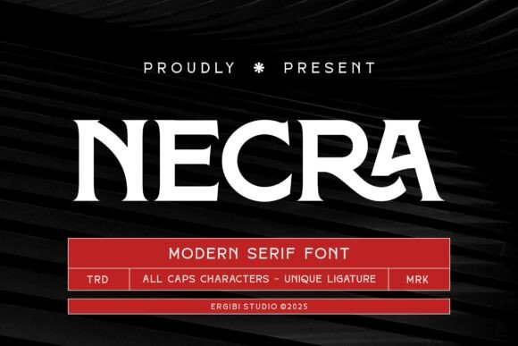 Necra: A Modern Serif Typeface for Confident Brand Identity