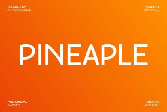 Pineaple Regular: A Fresh, Friendly Sans Serif Font for Digital Brands