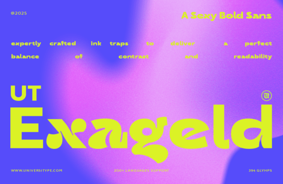 Ut Exageld: A Bold, Sleek Sans Serif for Real Branding Work