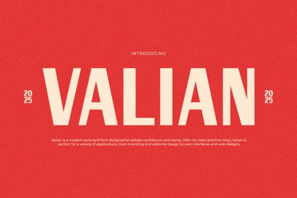 Valian: A Bold Sans Serif Font for Handmade Brands